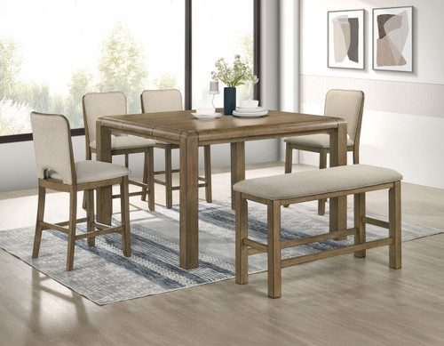 Cockrell - 6 Piece Counter Dining Room Set - Light Brown