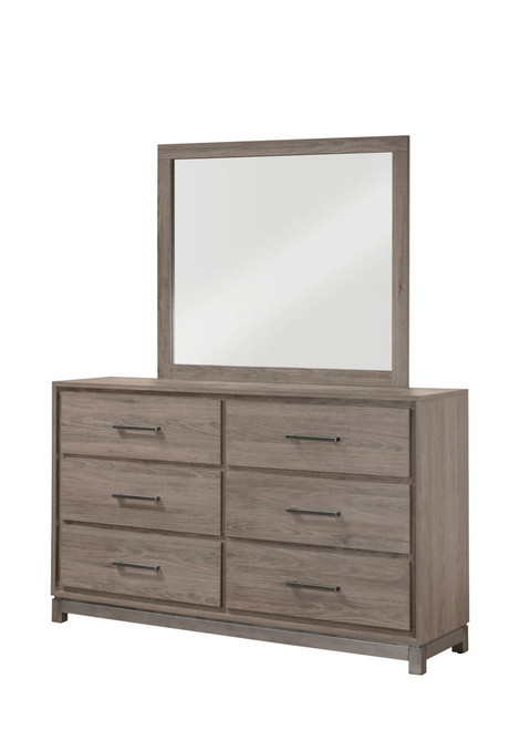 River - Dresser And Mirror - Light Brown