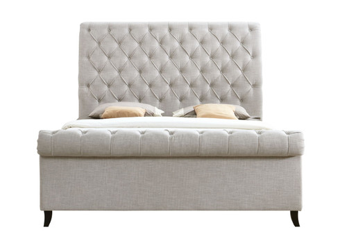 Kate - Upholstered Queen Bed - Gray