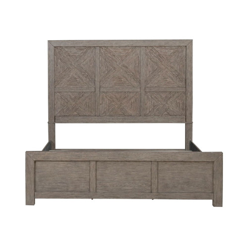 Skyview Lodge - King Panel Bed - Cobblestone