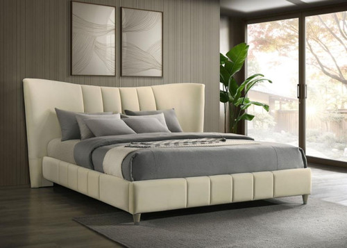 Evelyn - Upholstered Panel Platform Bed