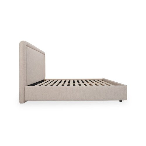 Simon - King Storage Bed - Flecked Beige