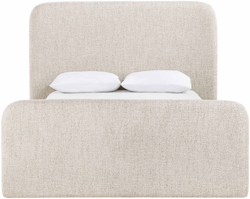 Fira - Linen Textured Fabric Upholstered Bed