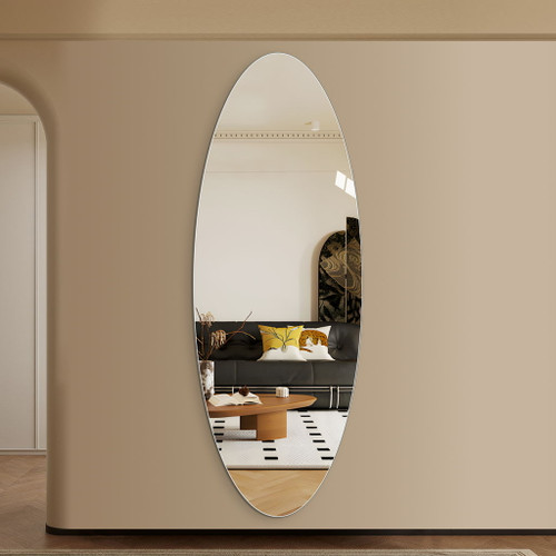 Modern Oval Full Length Wall Mirror