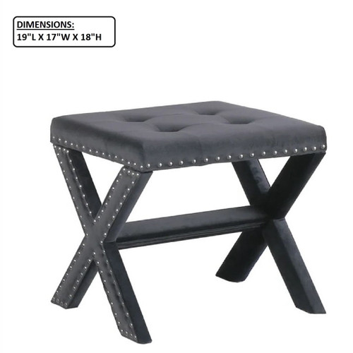 Upholstered Accent Bench With Nailhead Trim