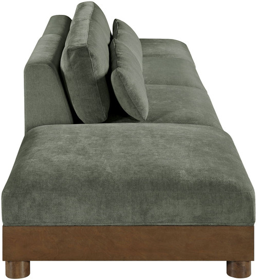 Turin - Chenille Fabric Upholstered Modular Sectional - Green