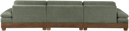 Turin - Chenille Fabric Upholstered Modular Sectional - Green