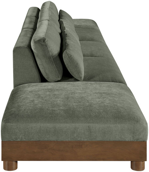 Turin - Chenille Fabric Upholstered Modular Sectional - Green