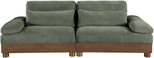 Turin - Chenille Fabric Upholstered Modular Sectional - Green