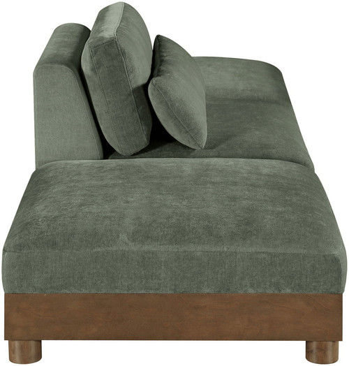 Turin - Chenille Fabric Upholstered Modular Sectional - Green