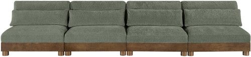 Turin - Chenille Fabric Upholstered Modular Sectional - Green