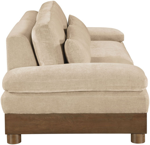 Turin - Chenille Fabric Upholstered Modular Sectional - Beige