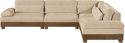 Turin - Chenille Fabric Upholstered Modular Sectional - Beige