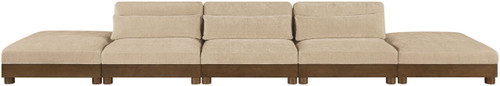 Turin - Chenille Fabric Upholstered Modular Sectional - Beige