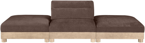 Turin - Chenille Fabric Upholstered Modular Sectional - Brown