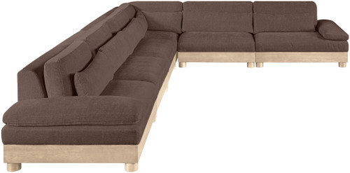 Turin - Chenille Fabric Upholstered Modular Sectional - Brown