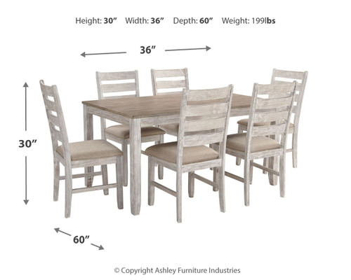 Skempton - Dining Room Table Set (Set of 7) - White