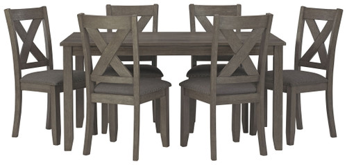Caitbrook - RECT DRM Table Set (Set of 7) - Gray