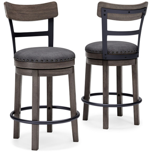 Caitbrook - UPH Swivel Barstool  - Gray