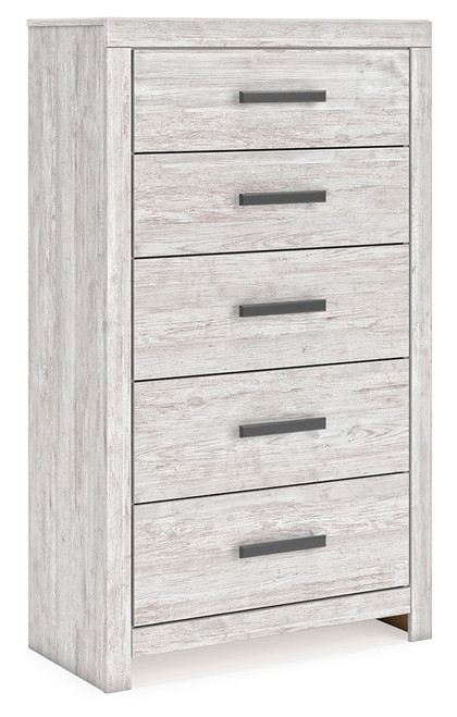 Cayboni - Five Drawer Chest - Whitewash