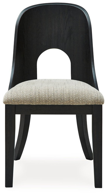 Rowanbeck - Dining Upholstered Side Chair (Set of 2) - Gray / Black