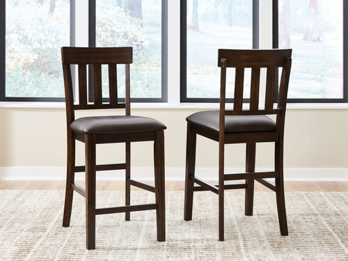 Haddigan - Upholstered Barstool (Set of 2) - Dark Brown