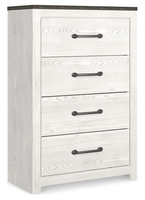 Gerridan - Four Drawer Chest - White / Gray