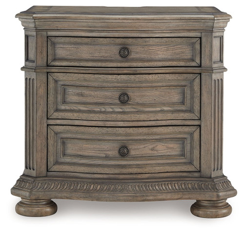 Ardenfield - Three Drawer Night Stand - Light Brown