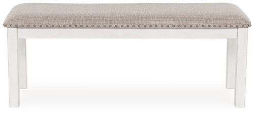 Robbinsdale - Large Upholstered Dining Room Bench - Antique White