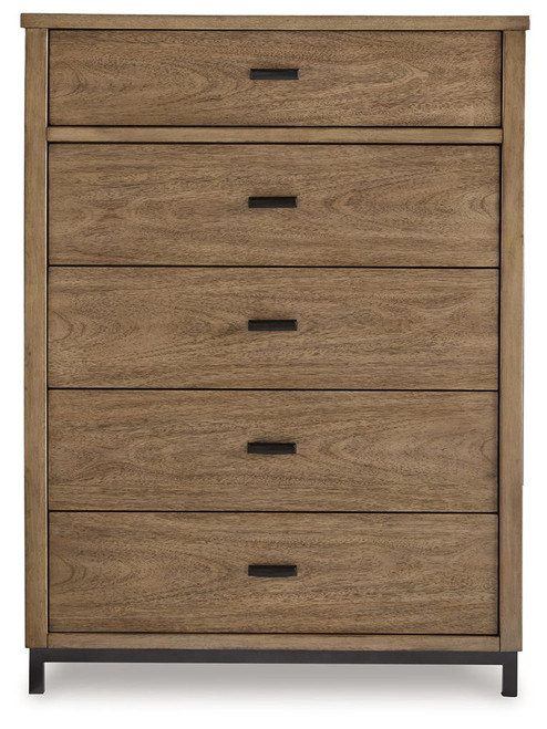 Tomtyn - Five Drawer Chest - Light Brown