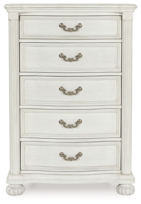 Montelaine - Five Drawer Chest - Antique White
