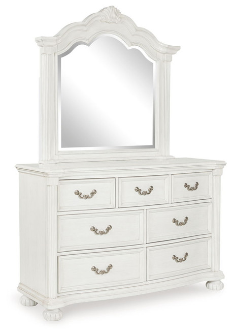 Montelaine - Dresser And Mirror - Antique White