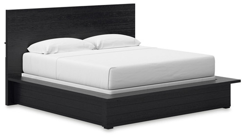 Londer - King Panel Bed - Black