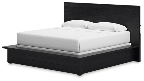 Londer - King Panel Bed - Black