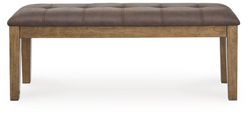 Urbinforte - Large Upholstered Dining Room Bench - Light Brown