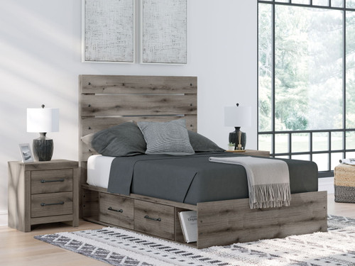 Graystorm - Panel Bed With Storage