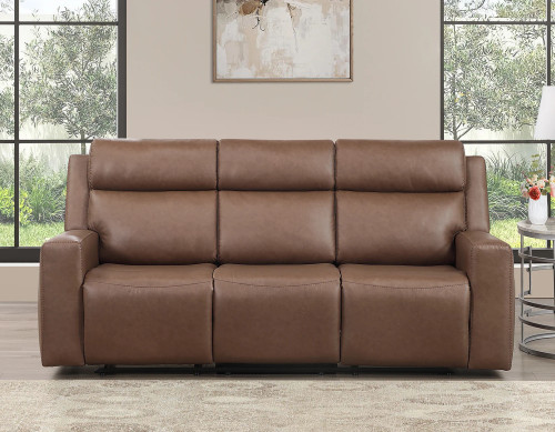 Barron Brown Manual Reclining Sofa by Steve Silver BAR800SN