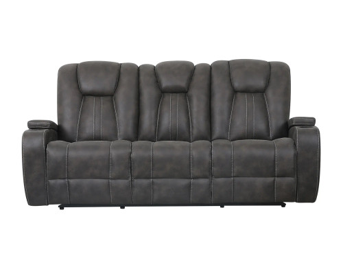 Marlow Charcoal Manual Reclining Sofa MAR9990GS Steve Silver