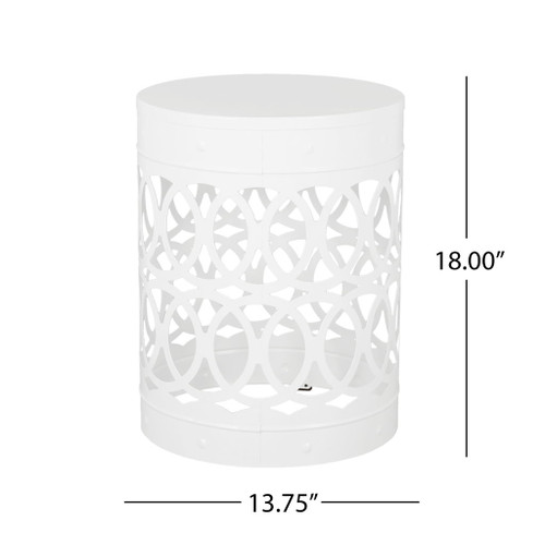 Outdoor Metal Large End Table, Modern Design