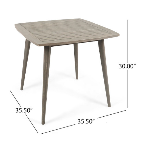 Modern Indoor Square Acacia Wood Dining Table With Toothpick Leg Design
