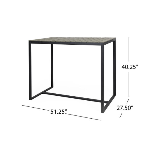 Ernesto - Outdoor Industrial Acacia Wood Bar Table