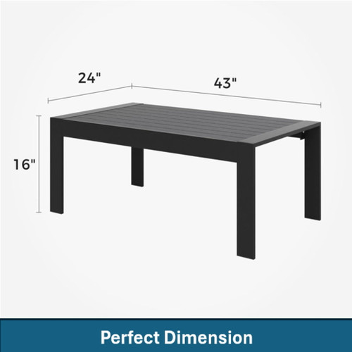 Modern Rectangle Outdoor Coffee Table