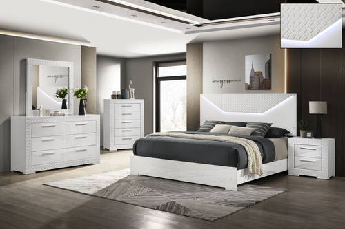Jenna White Bedroom Set 137140 by Generation Trade