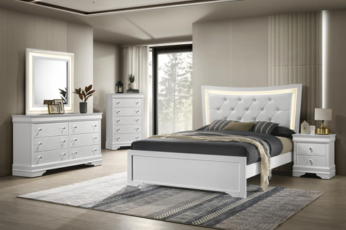 Marbella White Bedroom Set 138130 by Generation Trade