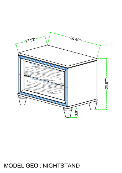 Geo White Bedroom Set