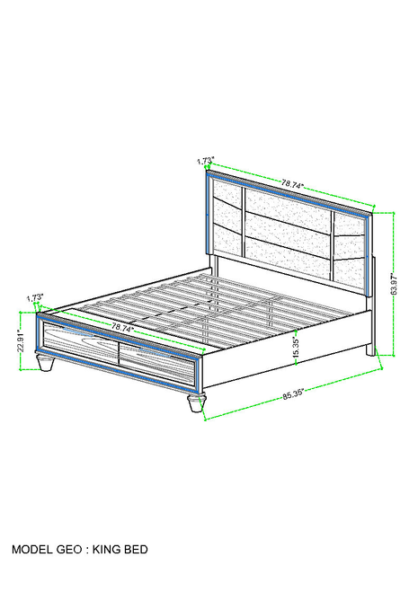 Geo White Bedroom Set