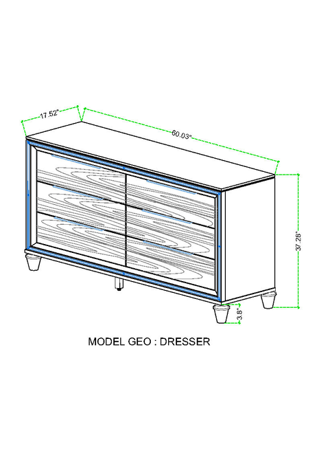 Geo White Bedroom Set