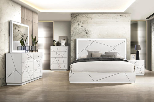 Galaxy White Bedroom Set 184130 by Generation Trade