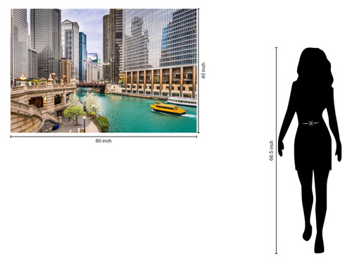 Tempered Glass With Foil - Chicago River - Pearl Silver