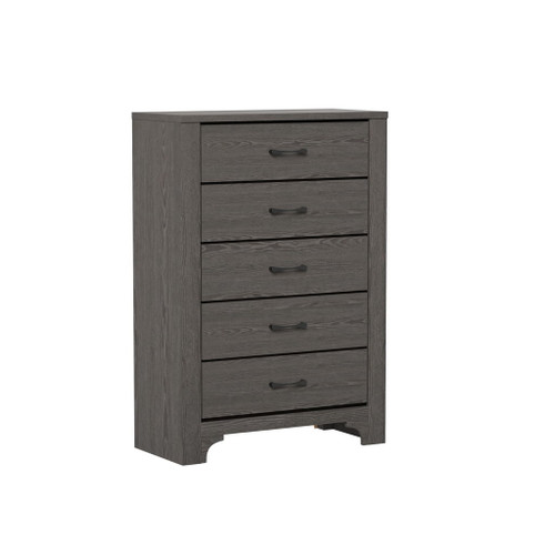 5 Drawer Dresser - Gray / Brown